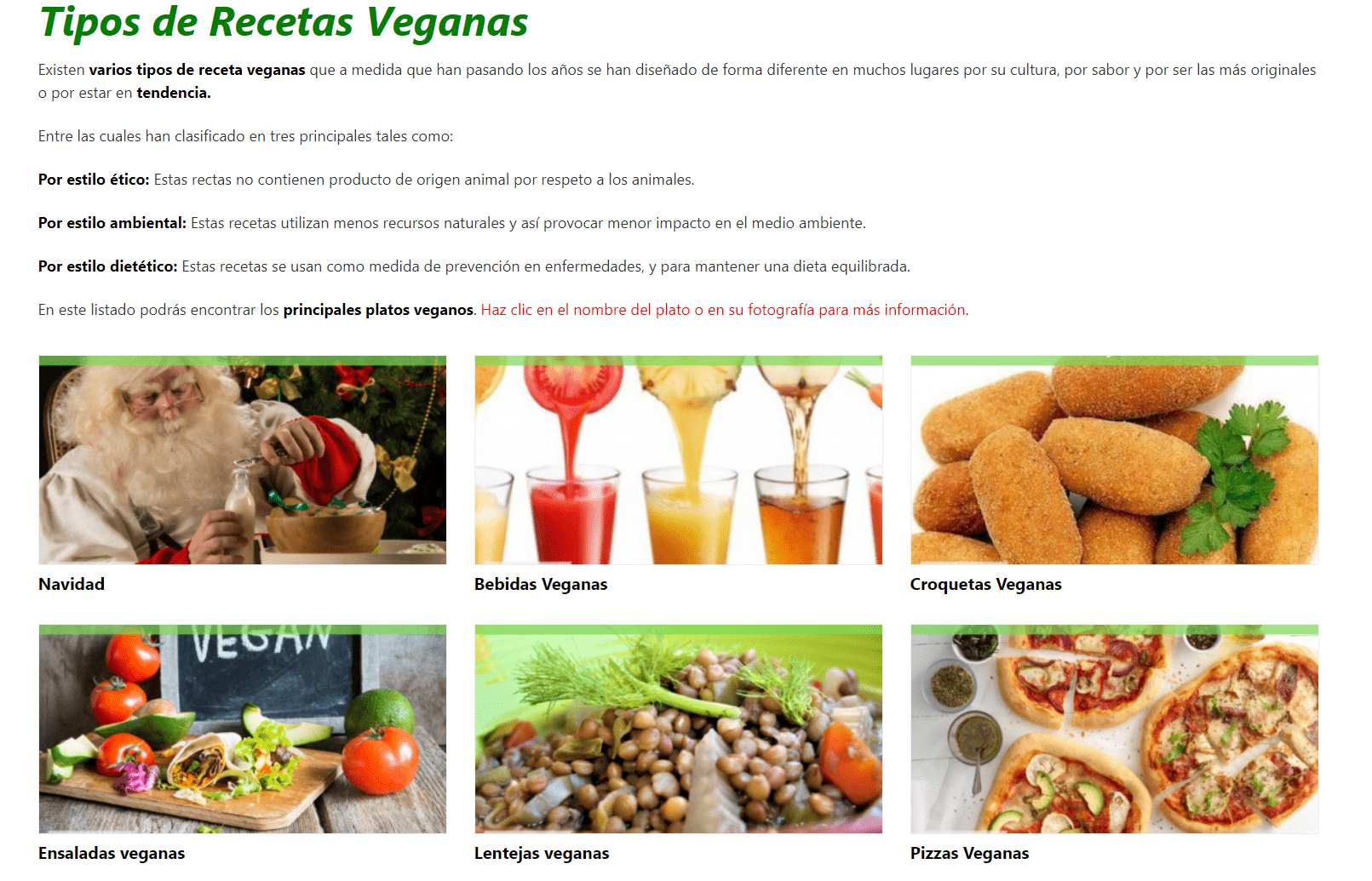 Recetas veganas